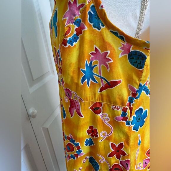 90s Hilo Hattie Hawaiian Original Spaghetti Strap Dress - Picture 7 of 9